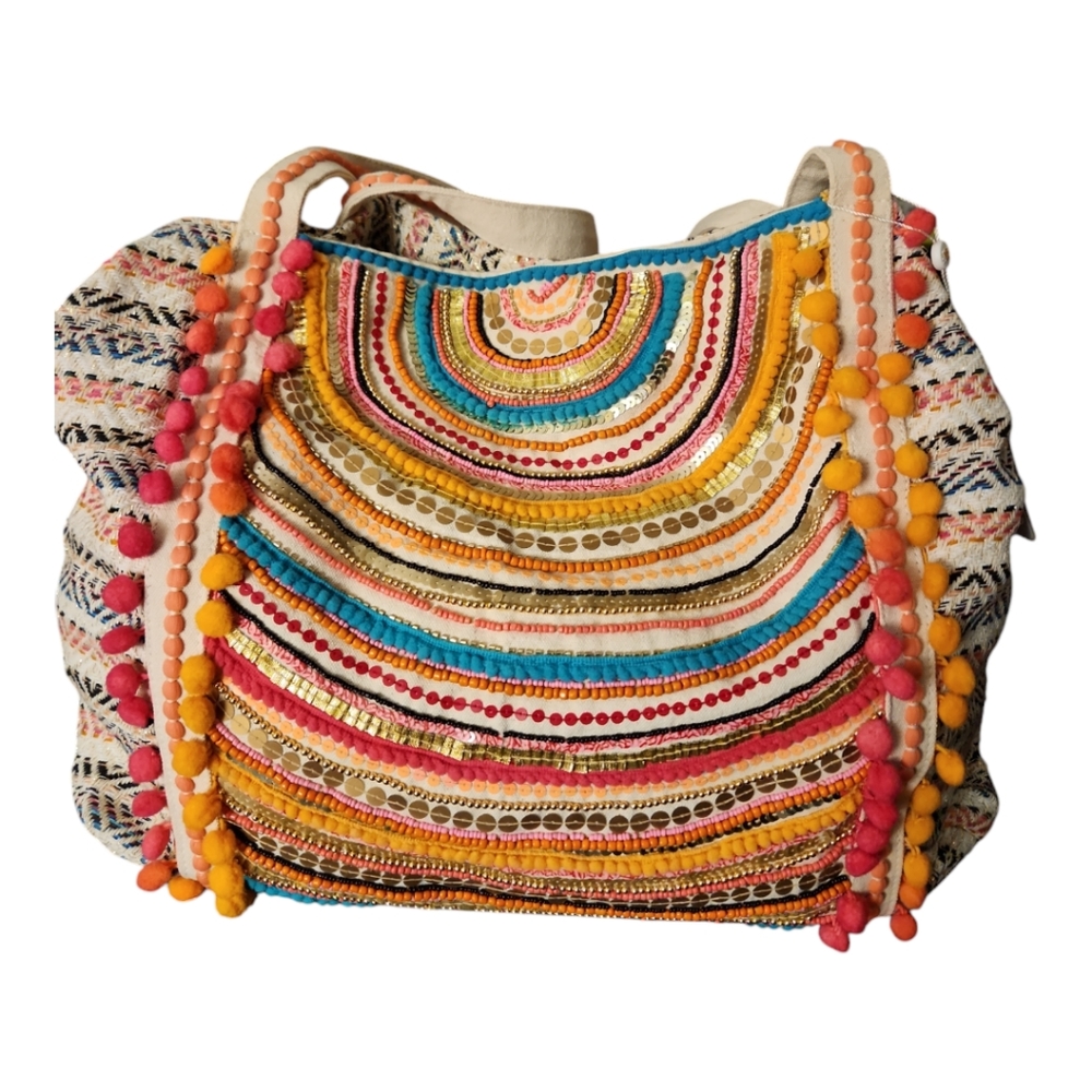 America and Beyond Paradise Jacquard Shoulder Bag NWT